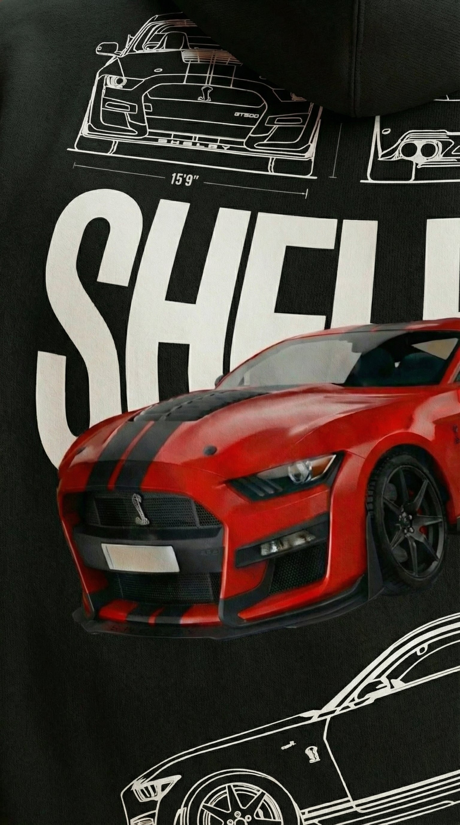 Ford Mustang Shelby GT500 Blueprint Hoodie