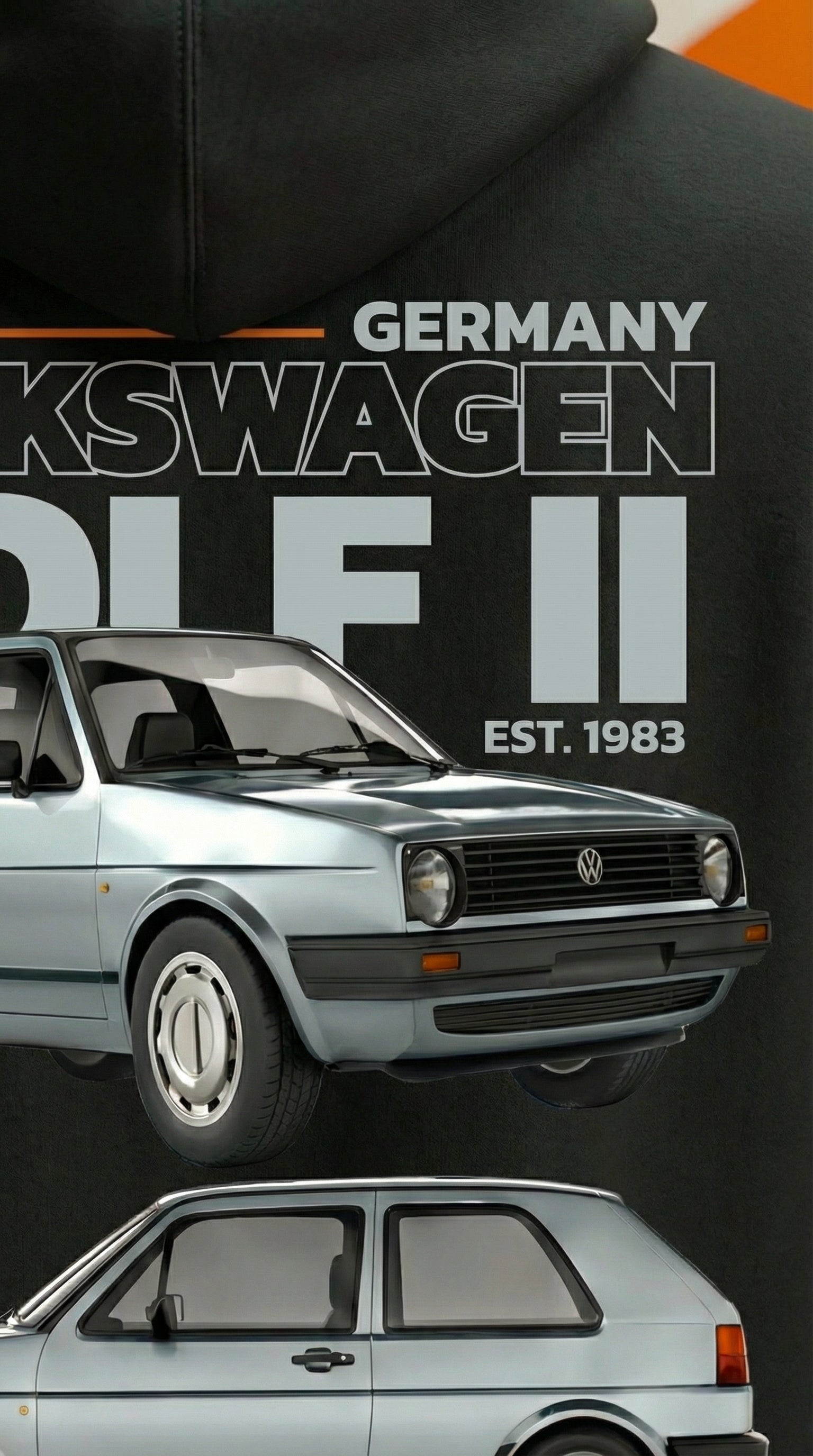 Sweat à capuche poster Volkswagen Golf II