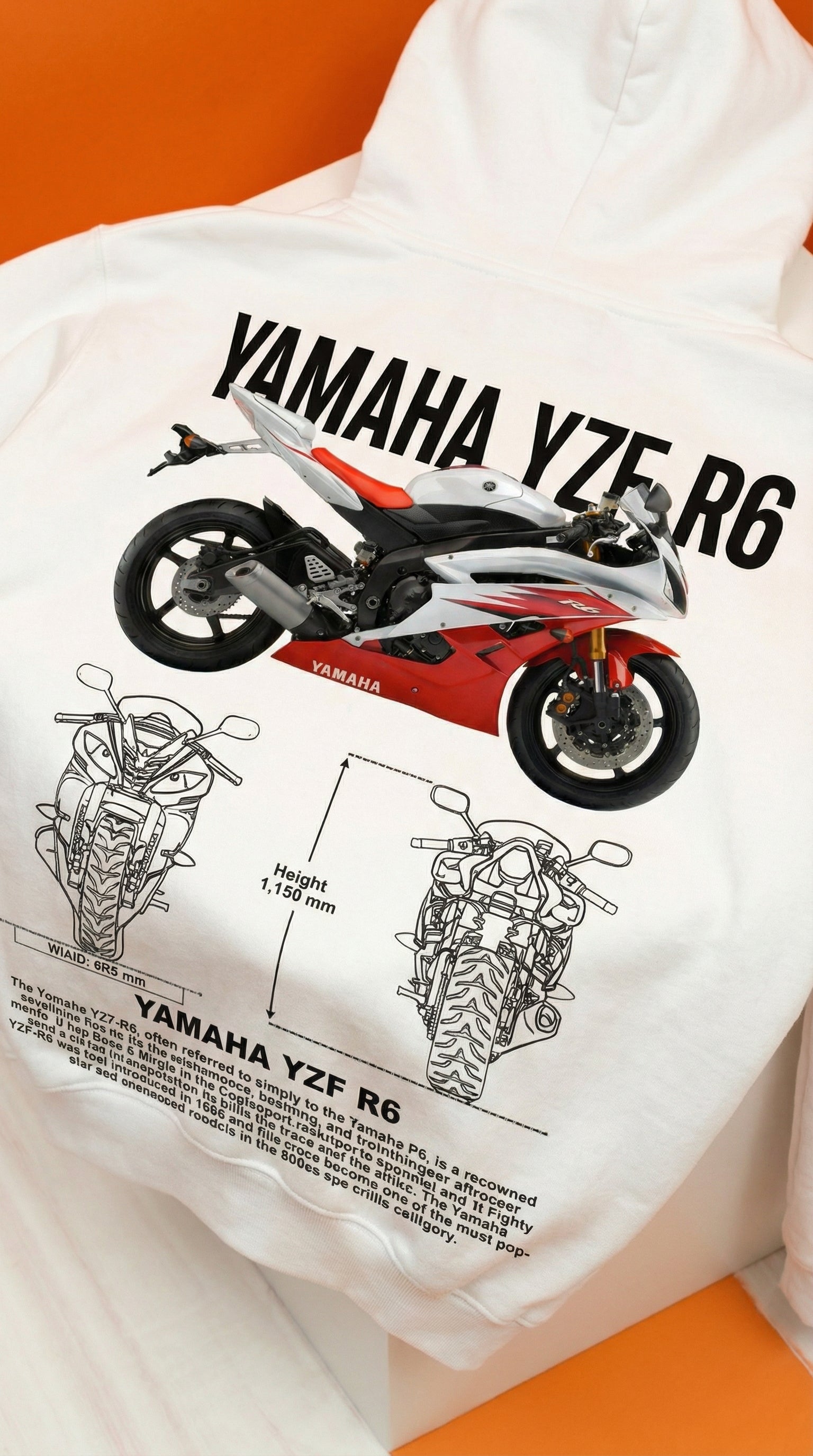 Yamaha YZF-R6 Blueprint Hoodie