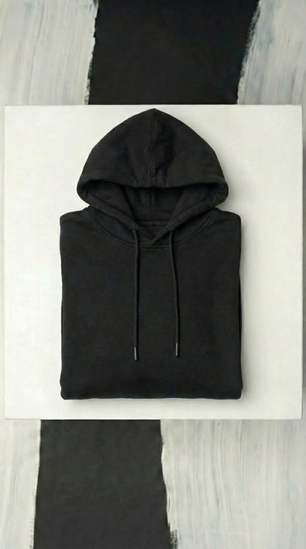 ACE Space basic hoodie minimal pullover in black and white
