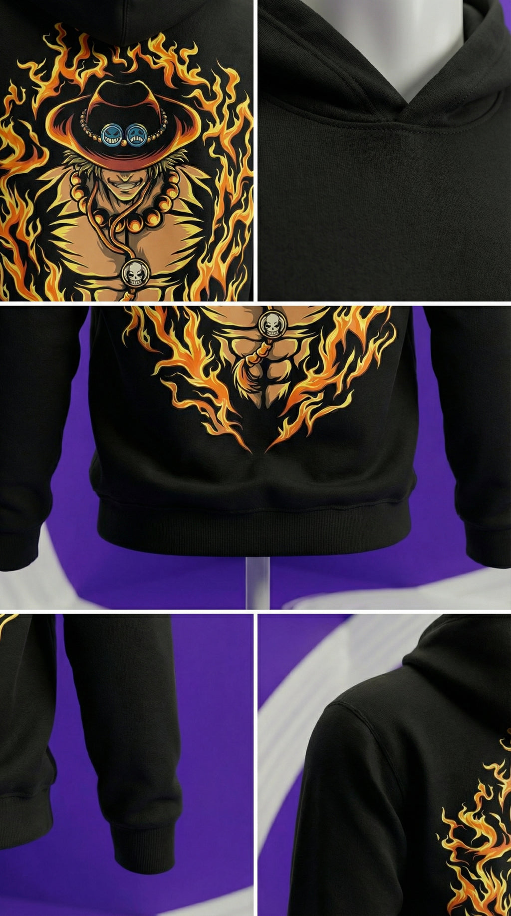 Portgas D. Ace Flame Ring Hoodie