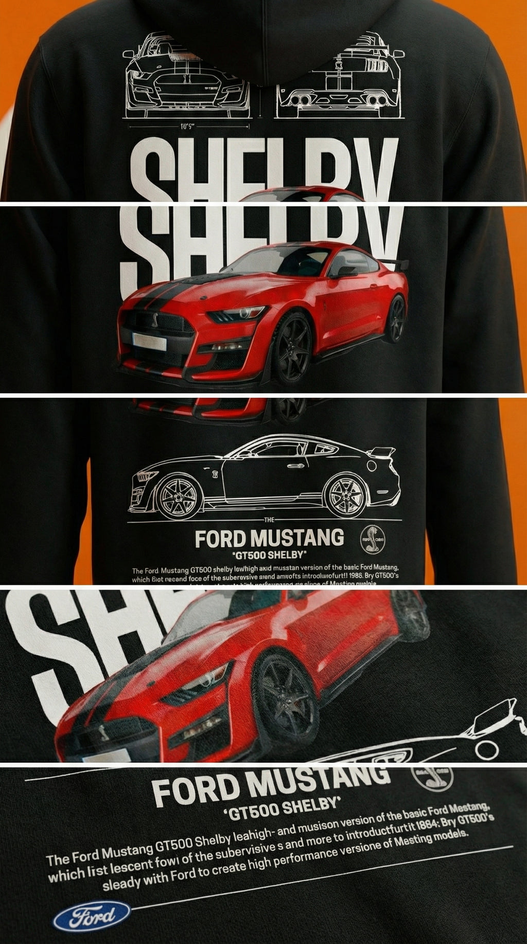 Ford Mustang Shelby GT500 Blueprint Hoodie
