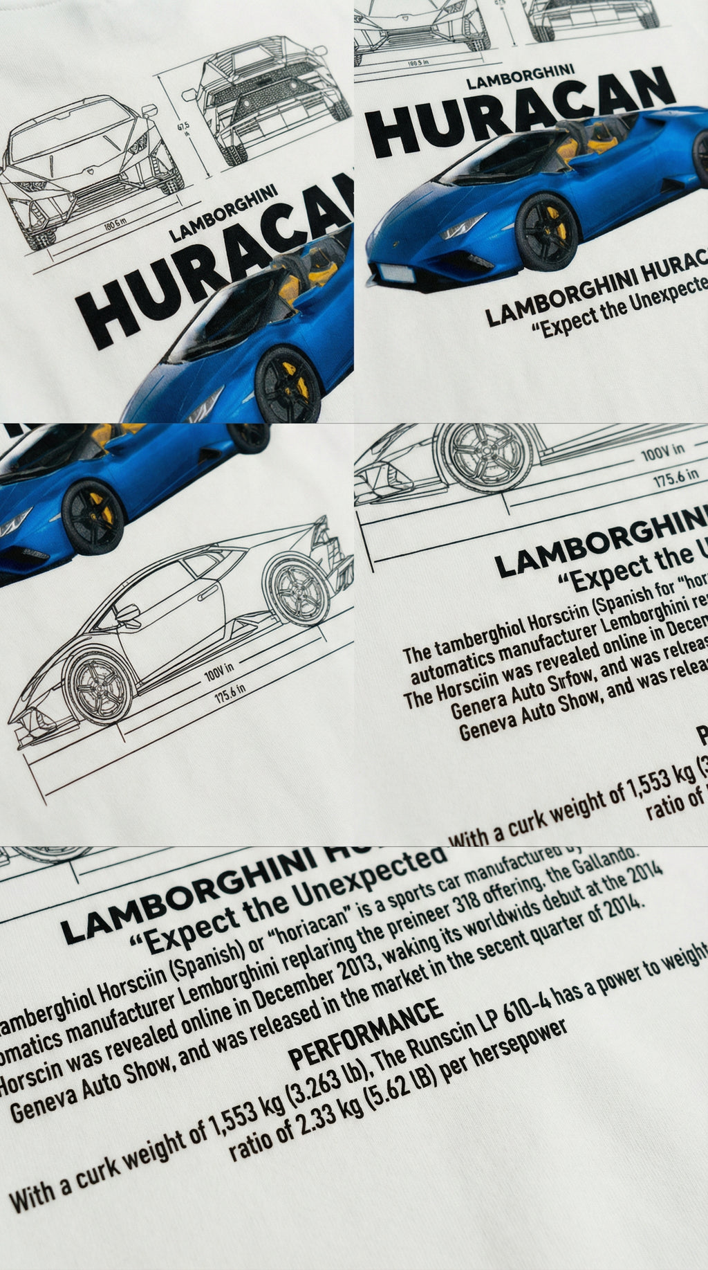 Lamborghini Huracán Blueprint Hoodie