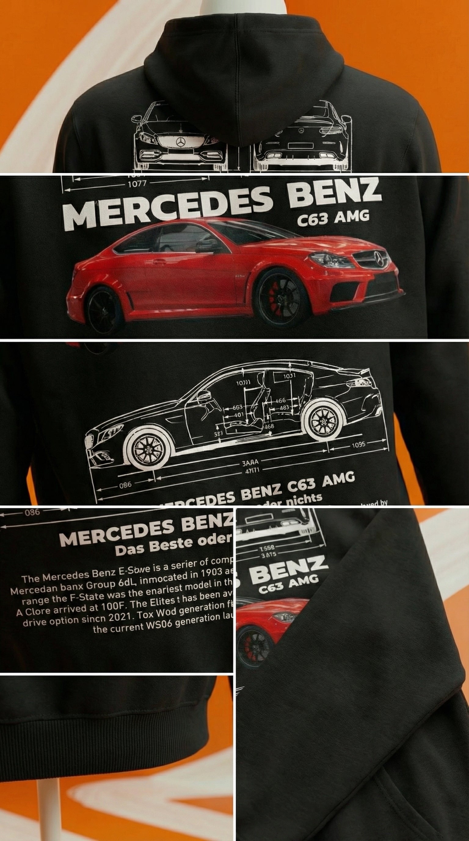 Mercedes-Benz C63 AMG Blueprint Hoodie