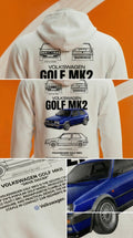 Volkswagen Golf MK2 Blueprint Hoodie