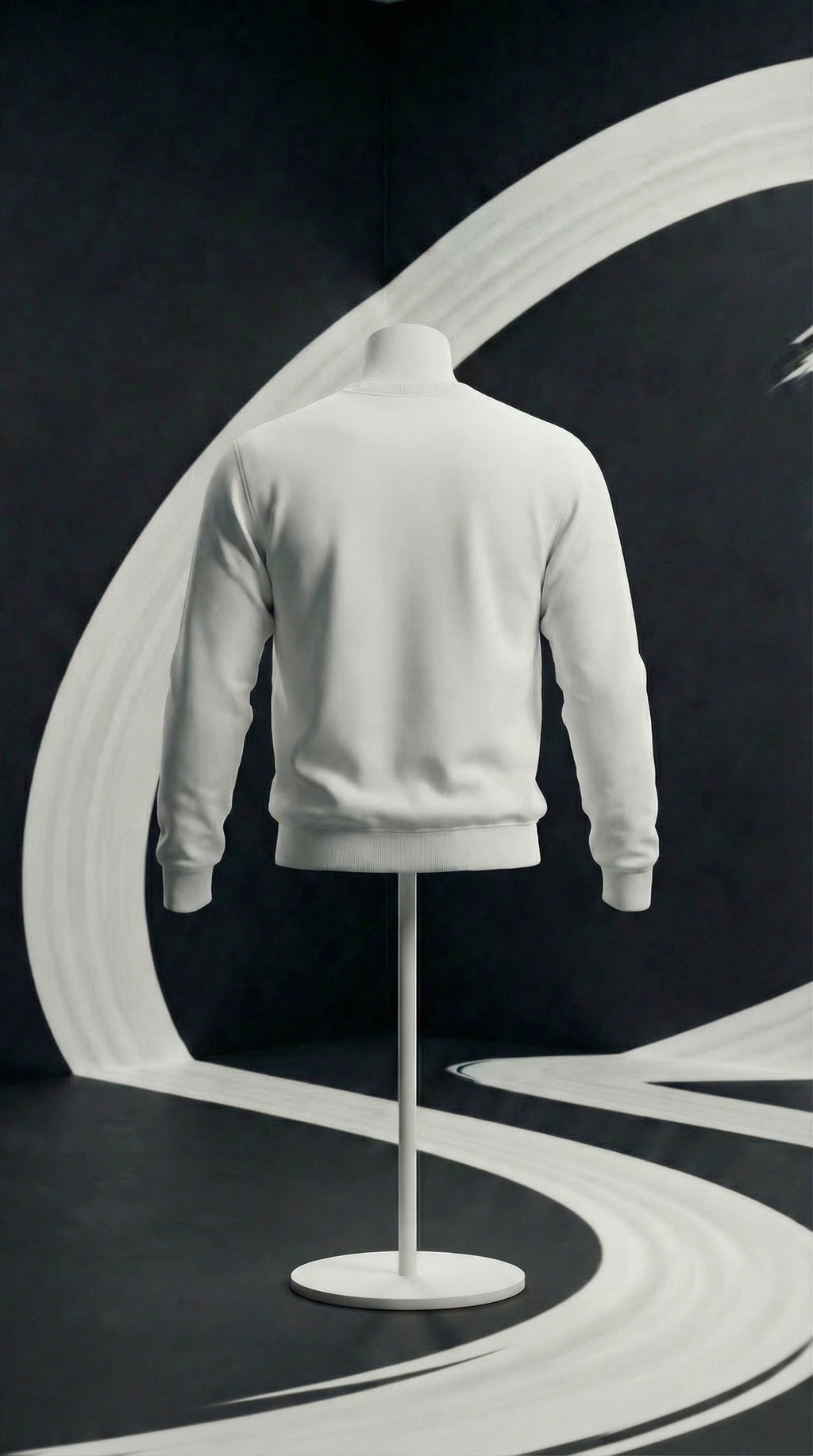 ACE Space basic crewneck sweatshirt minimal in white
