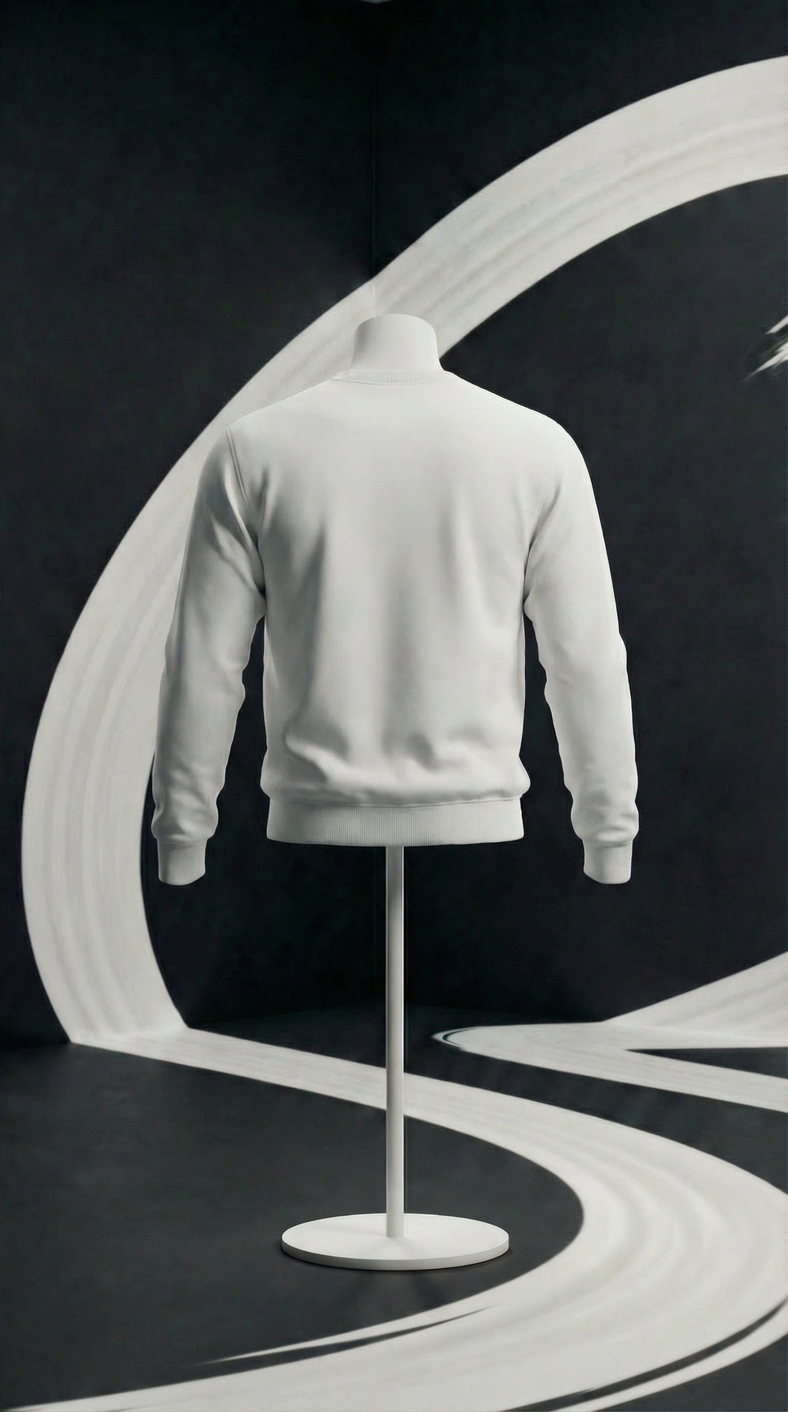ACE Space basic crewneck sweatshirt minimal in white
